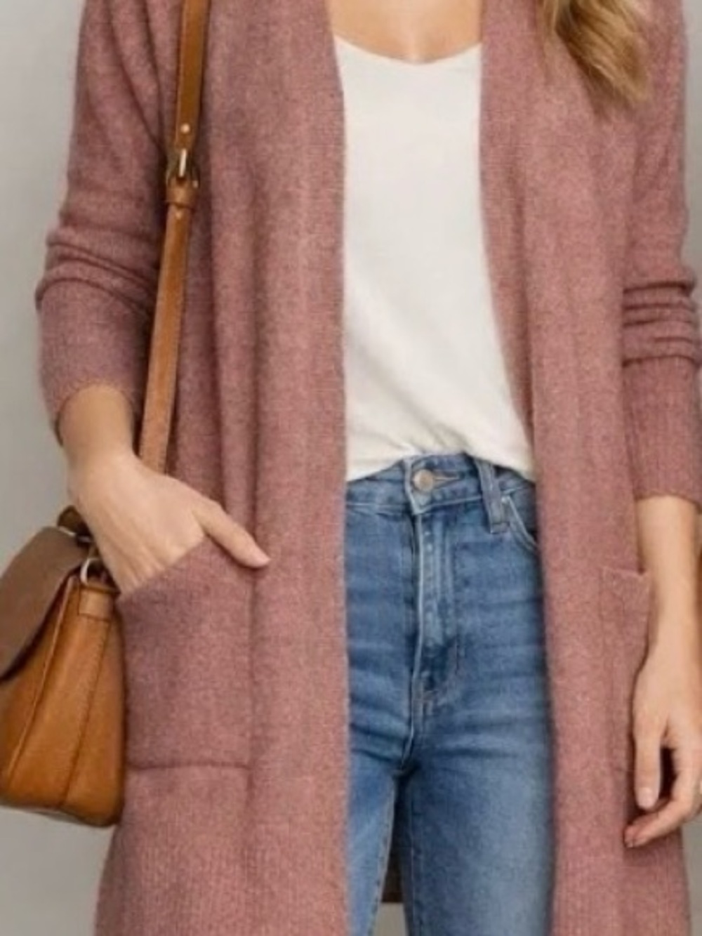 Madewell Dusty Rose Open-Front Cardigan Women’s Medium